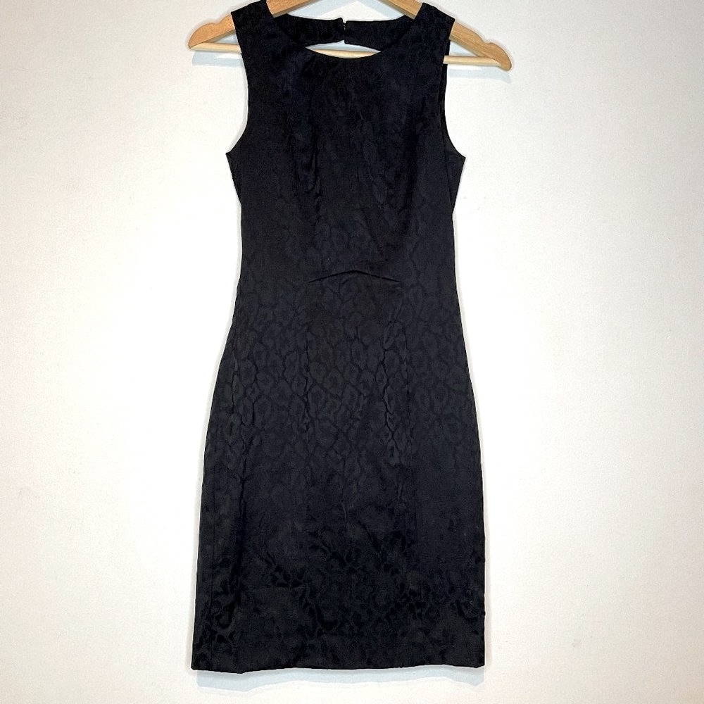 Black on Black Leopard Print Mini Dress